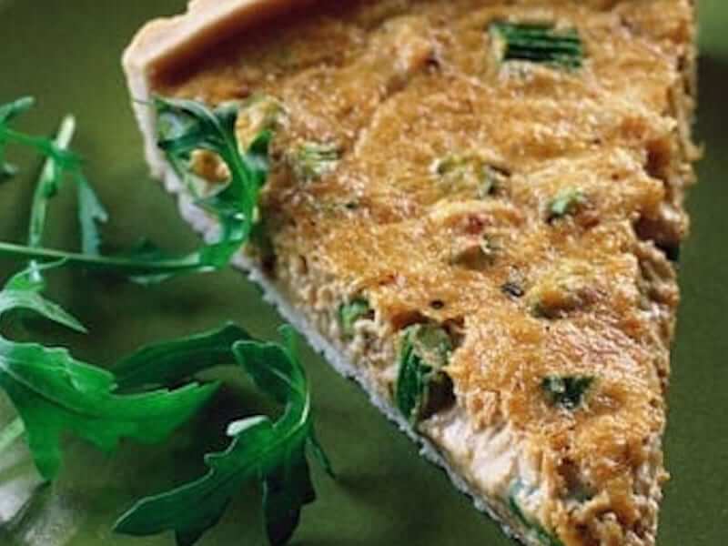 crab & asparagus tart